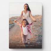 Liefdesscriptietype-overlay gezinsfotomherinnering fotoplaat (voorkant)