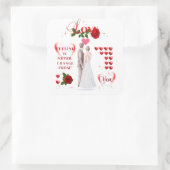 liefdesstickers vierkante sticker (Tas)