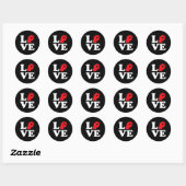 Liefdessymbool ASL Ronde Sticker (Vel)
