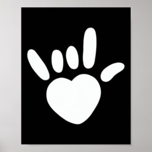 Liefdesteken American Sign Language Doofbewustzijn Poster