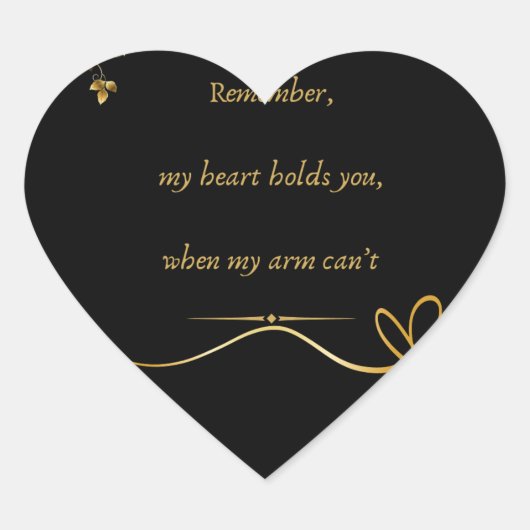 liefdestekst  hart sticker (Voorkant)