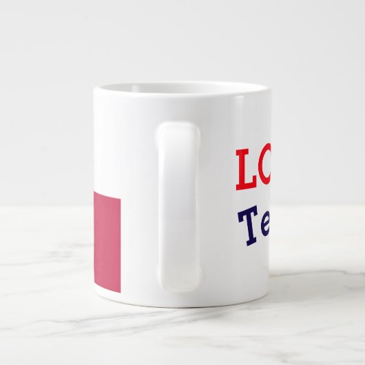 liefdestextuur extra grote mok (Achterkant)