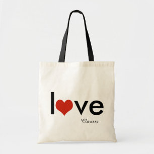 liefdesthema gepersonaliseerd tote bag