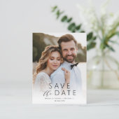 liefdestypografie redt de date bruiloft briefkaart (Staand voorkant)