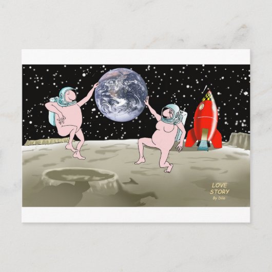 liefdesverhaal 4 briefkaart (Voorkant)