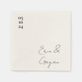 liefdesverhaal bruiloft servetten (Voorkant)