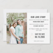 Liefdesverhaal Foto Bruiloft Save The Date (Voorkant)