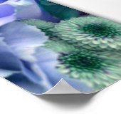 Liefdesverklaring Blauwgroen Roos Poster (Hoek)