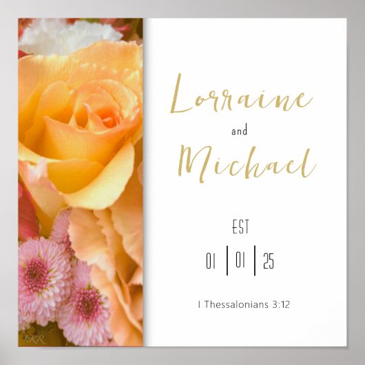 Liefdesverklaring Yellow Rose Square Poster (Voorkant)