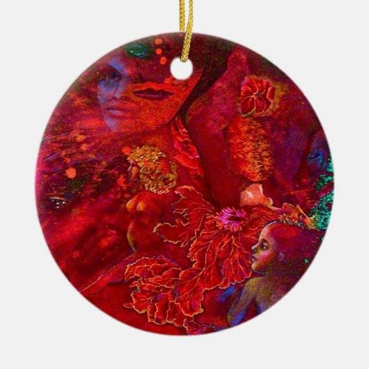 liefdesversiering keramisch ornament (Voorkant)