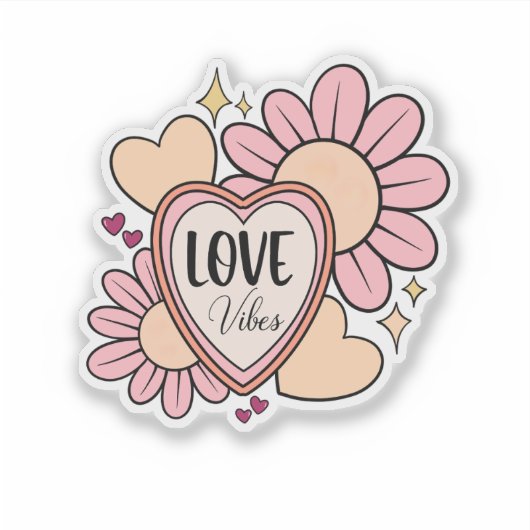 Liefdesvibes Sticker (Voorkant)