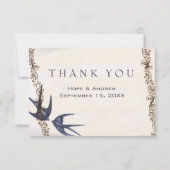  liefdesvogelmarine bruiloft bedankt (Voorkant)