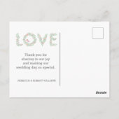 Liefdesvogels & Brieven Bedankt Briefkaart (Achterkant)