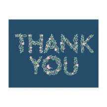 Liefdesvogels & Brieven Bedankt Marineblauw