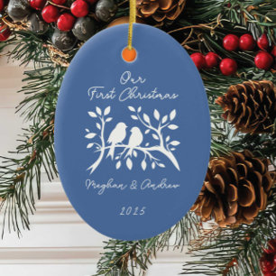 Liefdesvogels Eerste Kerst Ornament
