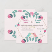 liefdesvogels floral bruiloft (Voorkant / Achterkant)