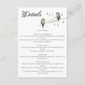 Liefdesvogels in landelijke bossen Romantisch Huw Informatiekaartje (Voorkant)