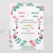 liefdesvogels lente bruiloft (Voorkant / Achterkant)