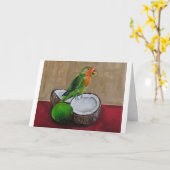 Liefdesvogels Tropisch Feest Schilderij van Alfred Kaart (Gele Bloem)