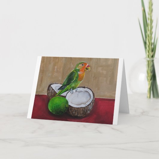 Liefdesvogels Tropisch Feest Schilderij van Alfred Kaart (Voorkant)