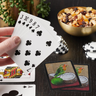 Liefdesvogels Tropisch Feest Schilderij van Alfred Pokerkaarten