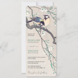 Liefdesvogels - Vintage Kunst Bruiloft Kaart