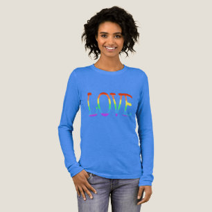 Liefdeswoord in regenboogkleurige letters T-shirts