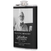 Liefdevol geheugen Modern zwart-wit fotomonument Heupfles (Links)