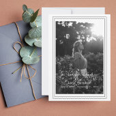 Liefdevol Geheugen Script Framed Photo Funeral Pro Kaart