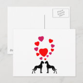 Liefdevol Great Dane-koppel Briefkaart (Voorkant / Achterkant)