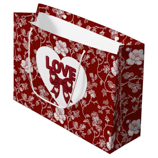 Liefdevol Hart  Groot Cadeauzakje (Voorkant Gekanteld)