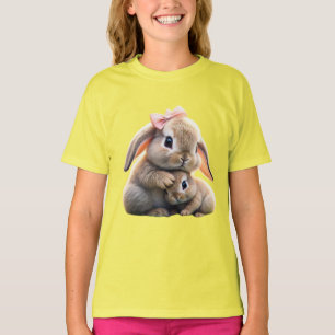 Liefdevol konijn en Baby Kinderen T-shirt