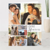 Liefdevol Leven met u 5 Fotocollage Valentijn Kaart (Voorkant)