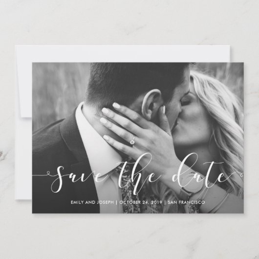 Liefdevol script | Sla de datum op met foto Save The Date (Voorkant)