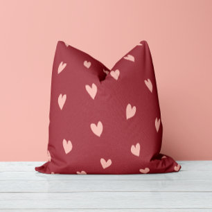 Liefdevolle Aanraking Rode Roze Worp Kussen