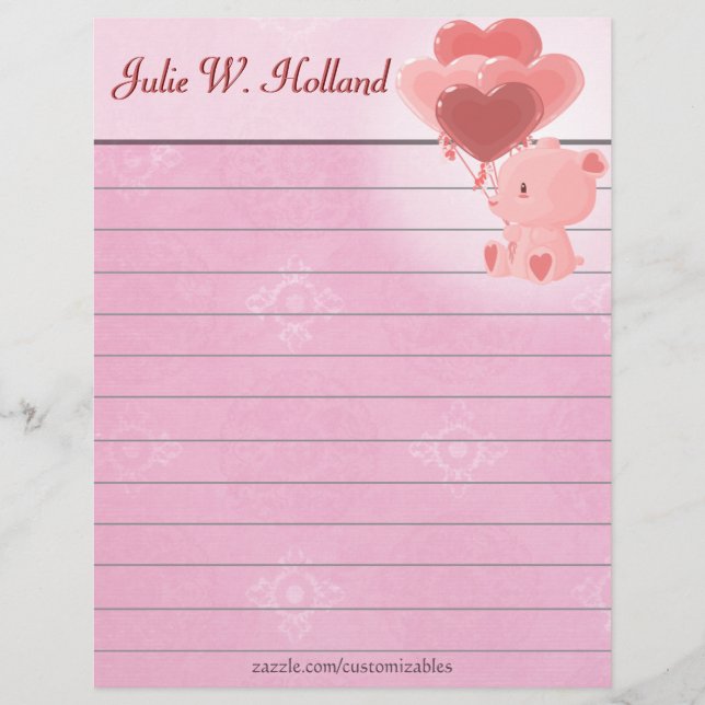 Liefdevolle Beer Letterhead (Voorkant)