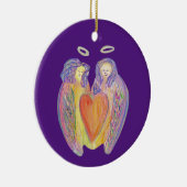 Liefdevolle Beschermengelen Kerstcadeau Ornament (Rechts)