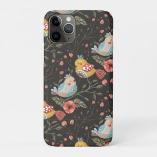 Liefdevolle Boho Vogels Bloemmotief iPhone 11 Pro Hoesje