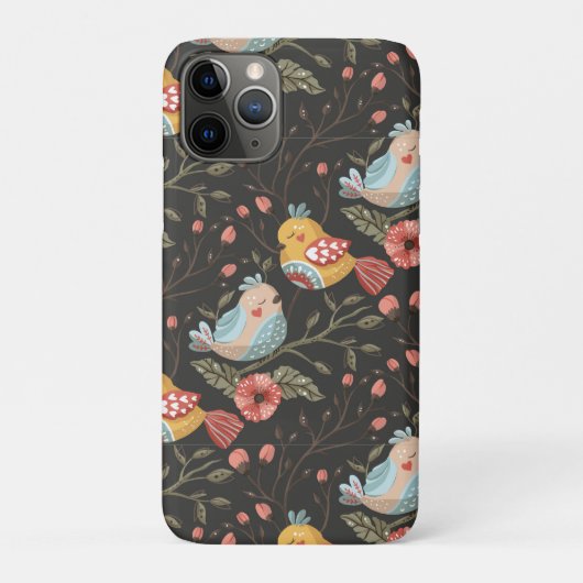 Liefdevolle Boho Vogels Bloemmotief Case-Mate iPhone Case (Achterkant)