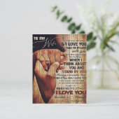 Liefdevolle brief aan vrouw, leuk cadeau, kaart (Staand voorkant)