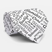 Liefdevolle Christelijke woorden van bevestiging Stropdas (Opgerold)