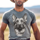 Liefdevolle Duitse Herdershond Schets Moppige Hond T-shirt