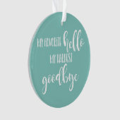 Liefdevolle Geheugenfoto Pet Memorial Kerstboom Ornament (voorkant)