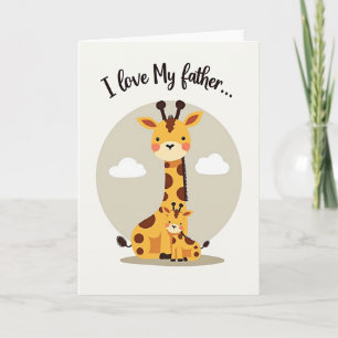 Liefdevolle Giraffe Papa's Dag Kaart