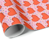 liefdevolle harten inpakpapier (Rol Hoek)