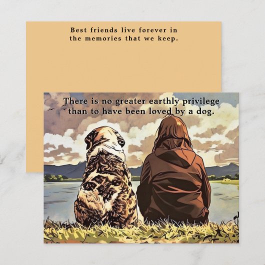 Liefdevolle herinnering aan een Wenskaart Kaart (Voorkant / Achterkant)