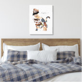 Liefdevolle Herinnering Kat Foto Collage Huisdier  Canvas Afdruk (Insitu (Slaapkamer))