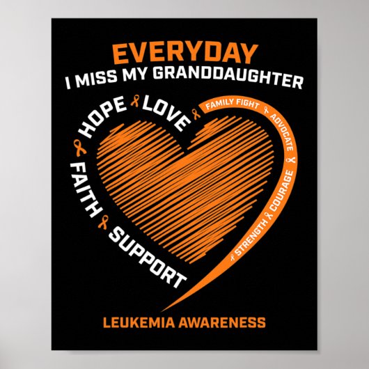 Liefdevolle herinnering kleindochter leukemie bewu poster (Voorkant)