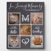 Liefdevolle Herinnering Persoonlijke Kat Huisdier Fotoplaat (Voorkant)