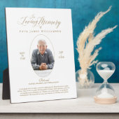 Liefdevolle Herinnering Script & Foto Memorabilia Fotoplaat (Zijkant)